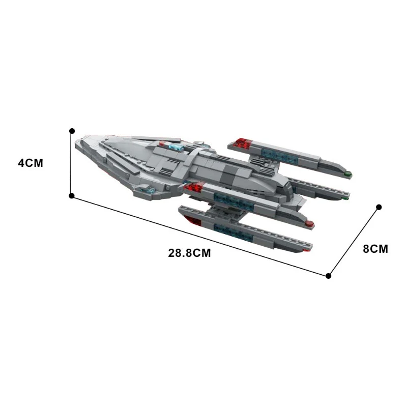 (Gobricks version) 400pcs+ MOC Star Trek Federation Starship Prometheus - Image 4