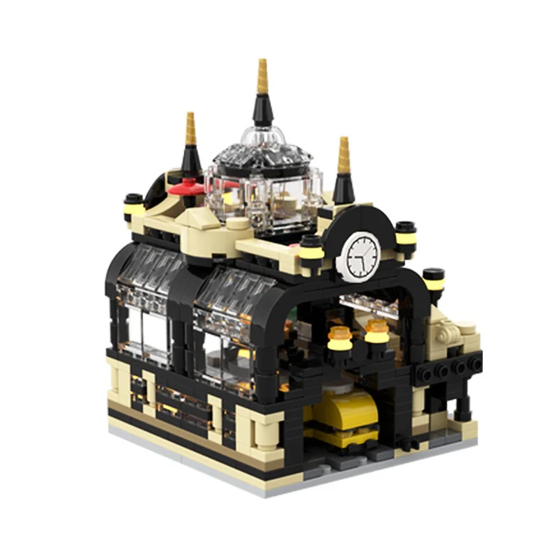 (Gobricks version) 671 pcs MOC-145087 Mini 910002 Studgate Train Station - Image 2
