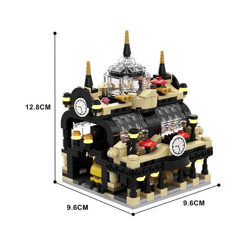 (Gobricks version) 671 pcs MOC-145087 Mini 910002 Studgate Train Station - Image 4