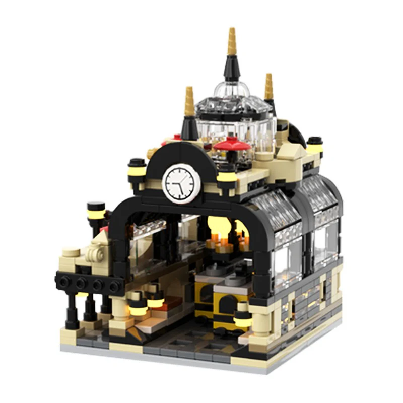 (Gobricks version) 671 pcs MOC-145087 Mini 910002 Studgate Train Station - Image 5