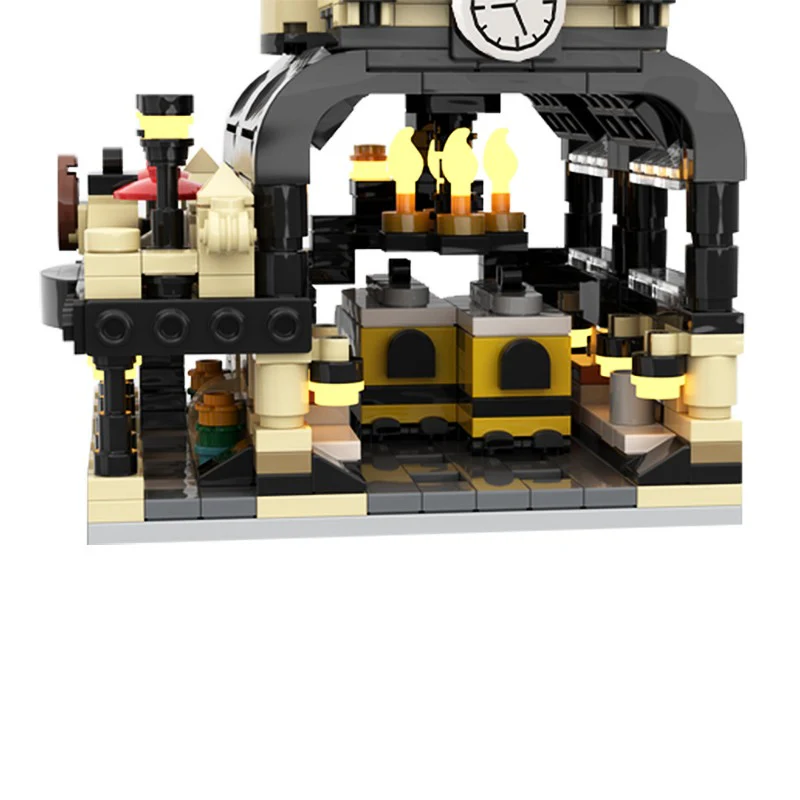 (Gobricks version) 671 pcs MOC-145087 Mini 910002 Studgate Train Station - Image 6