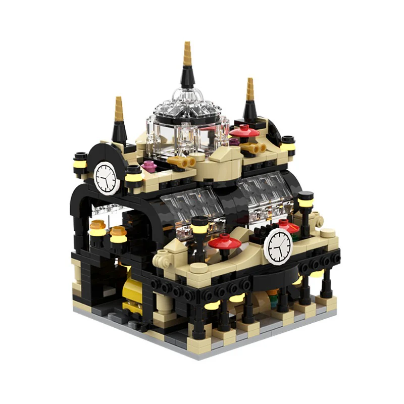 (Gobricks version) 671 pcs MOC-145087 Mini 910002 Studgate Train Station - Image 7