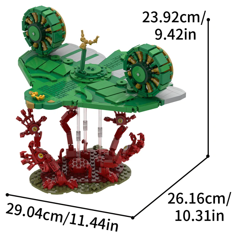 (Gobricks version) 679pcs MOC Zelda - Zonau Wind Wing - Image 7