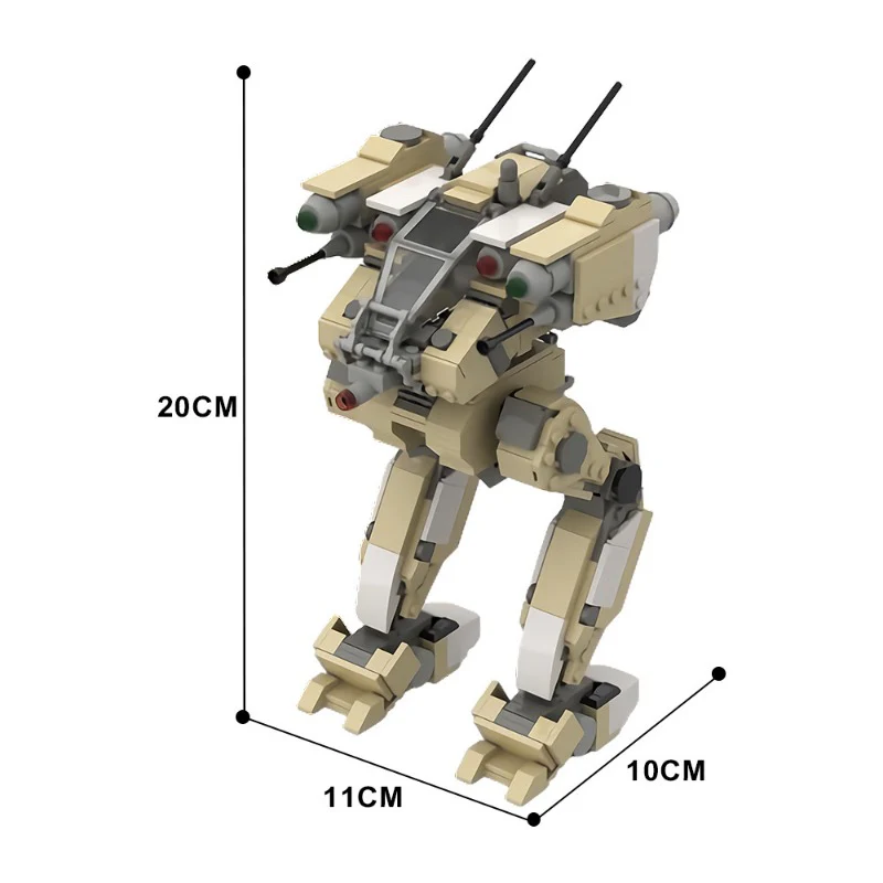 (Gobricks version) 687pcs MOC-171663 Flea Battlemech (desert camo) - Image 4