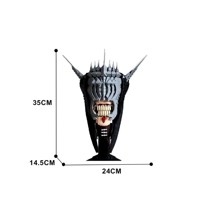 (Gobricks version) 694PCS MOC-139487 Mouth of Sauron Helmet - Image 4