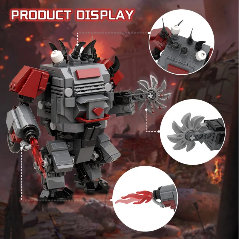 (Gobricks version) 697pcs MOC Helldivers Hulk Scorcher - Image 8