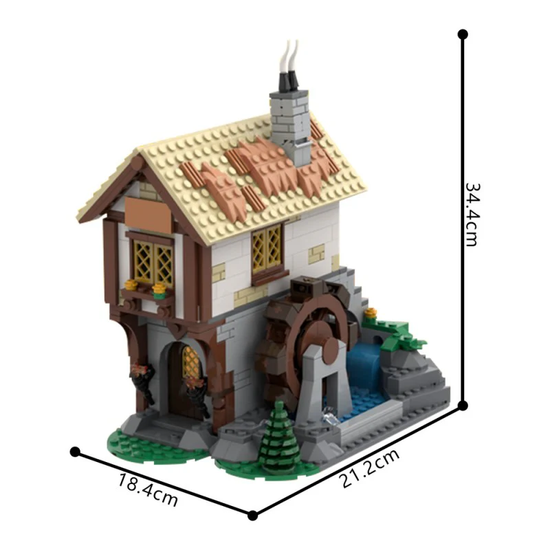 (Gobricks version) 712pcs MOC-182367 Medieval Town Square Blacksmith - 10332 Castle Extension - Image 2
