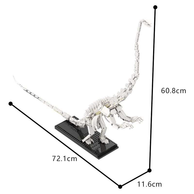 (Gobricks version) 713pcs MOC-154998 21320: Barosaurus skeleton - Image 7