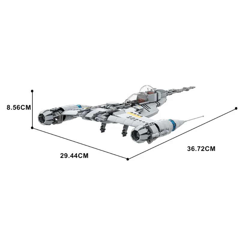 (Gobricks version) 719 pcs MOC-99932 The Mandalorian - Din Djarin's N-1 Starfighter - Image 4