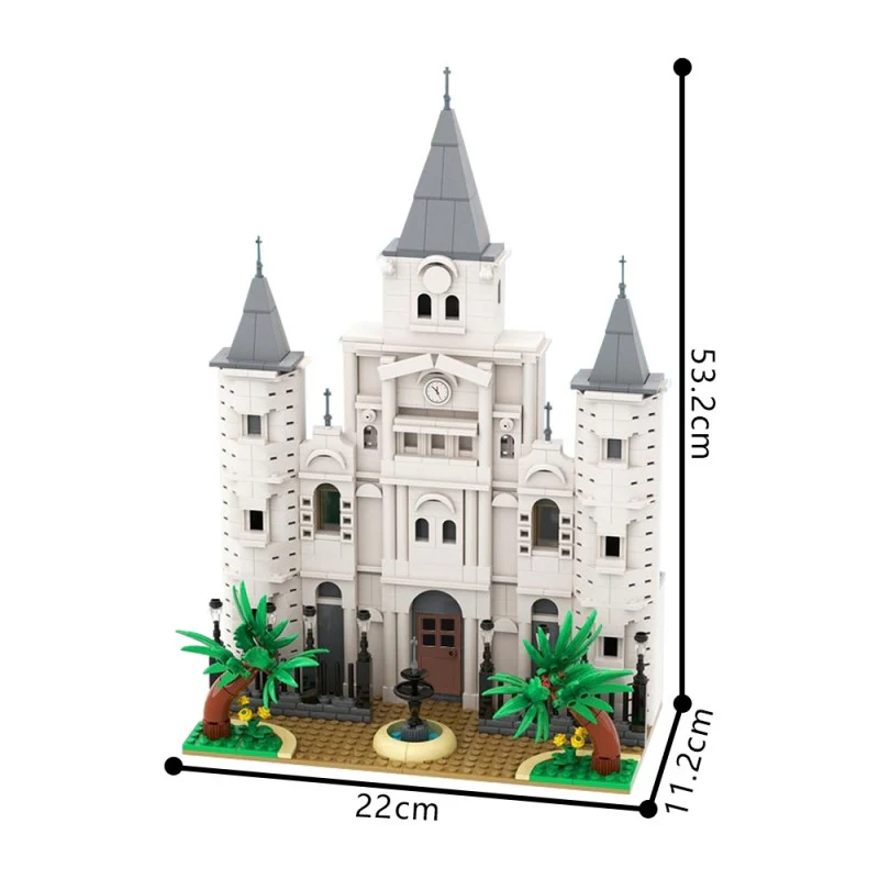 (Gobricks version) 740pcs MOC-212793 St. Louis Cathedral - for River Steamboat 21356 - Image 3
