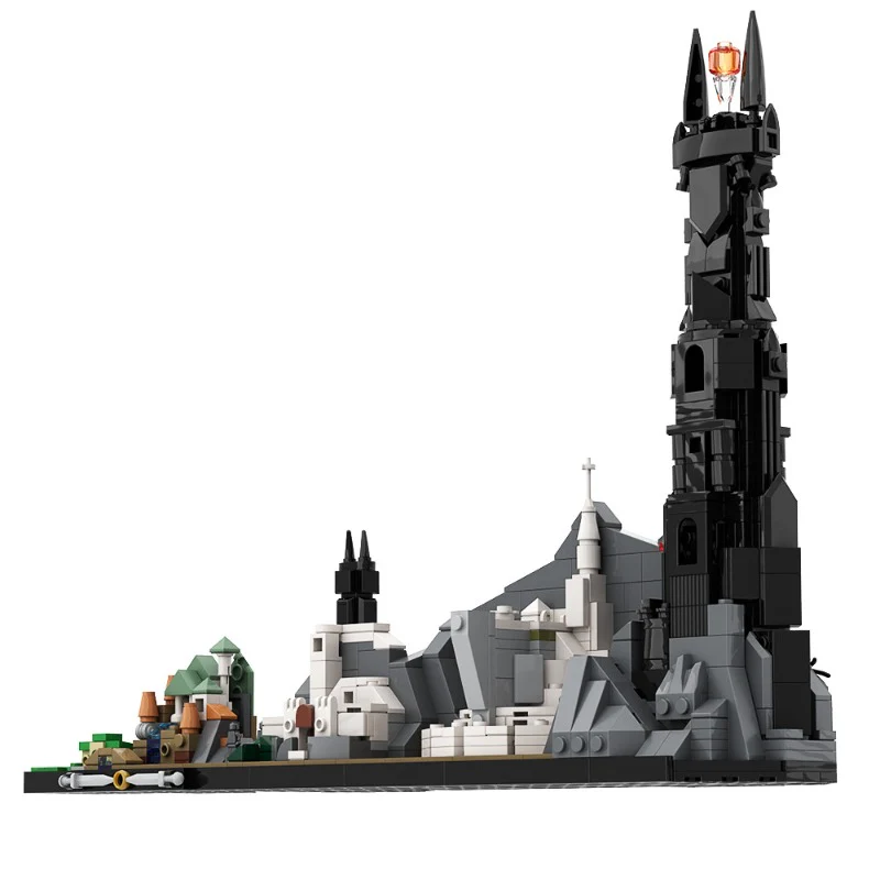 (Gobricks version) 800pcs+ MOC Movie Lord of the Rings Architecture Skyline - Image 2