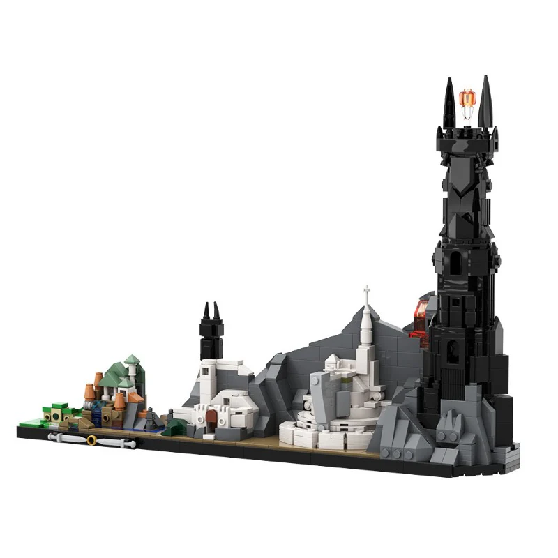 (Gobricks version) 800pcs+ MOC Movie Lord of the Rings Architecture Skyline - Image 7