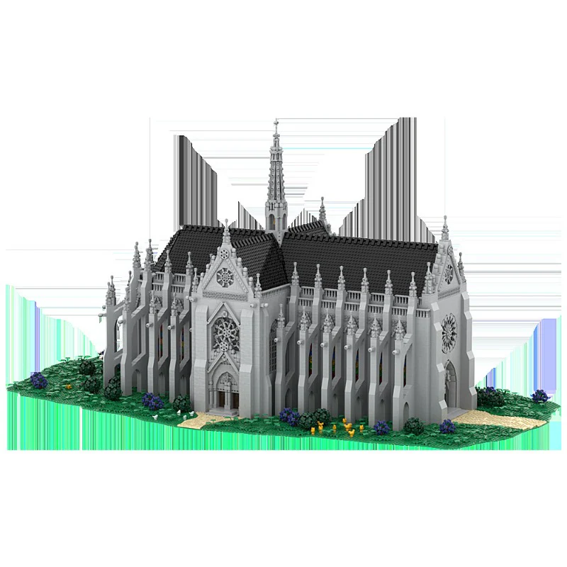 (Gobricks version) 21392pcs+ MOC Saint Remys Cathedral in Reims France LEGO Compatible - Image 2