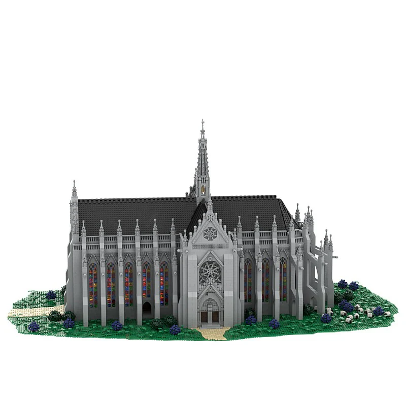 (Gobricks version) 21392pcs+ MOC Saint Remys Cathedral in Reims France LEGO Compatible - Image 3