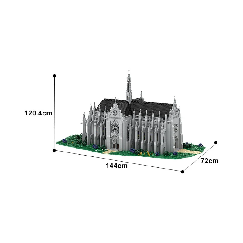 (Gobricks version) 21392pcs+ MOC Saint Remys Cathedral in Reims France LEGO Compatible - Image 4