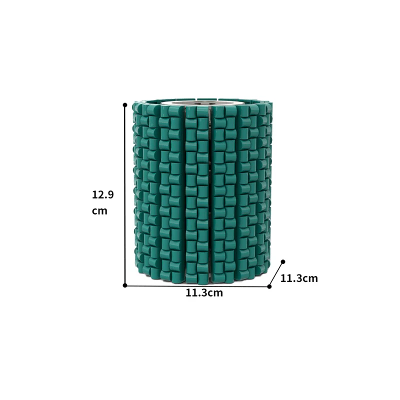 (Gobricks version) 825PCS MOC-182078 Small and Round Turquoise Flower Vase - Image 4