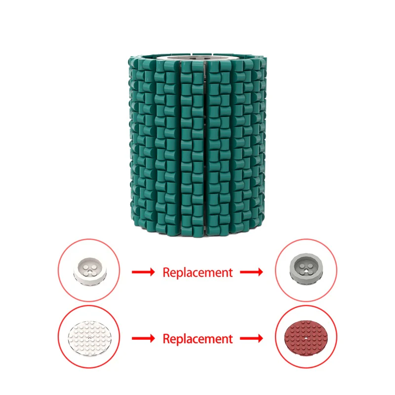 (Gobricks version) 825PCS MOC-182078 Small and Round Turquoise Flower Vase - Image 5