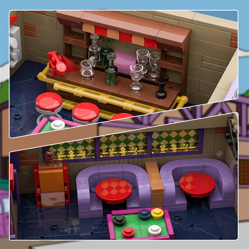 (Gobricks version) 840pcs MOC-152941 Modular Moe's Tavern - Image 11