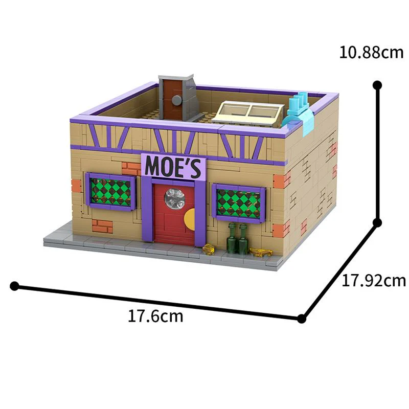 (Gobricks version) 840pcs MOC-152941 Modular Moe's Tavern - Image 4