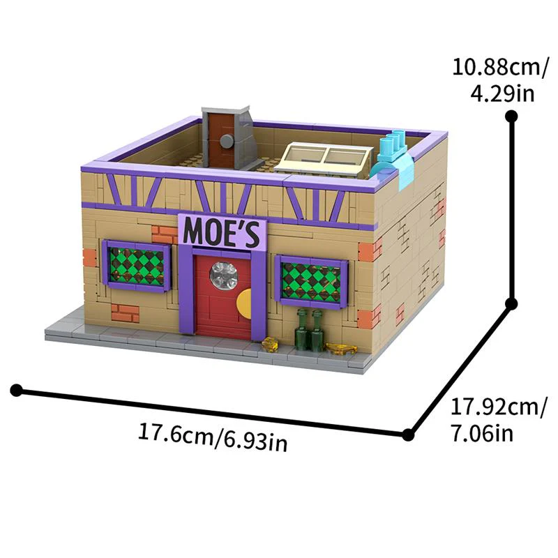 (Gobricks version) 840pcs MOC-152941 Modular Moe's Tavern - Image 5