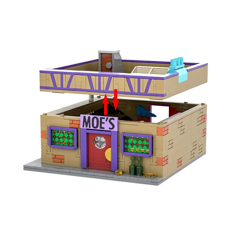 (Gobricks version) 840pcs MOC-152941 Modular Moe's Tavern - Image 6