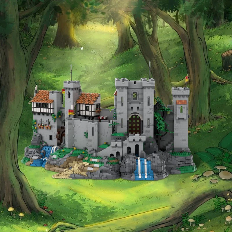 (Gobricks version) 8812PCS MOC-198048 Lion Knight's Castle (BASE UPGRADE) - OPEN CASTLE DESIGN - Image 10