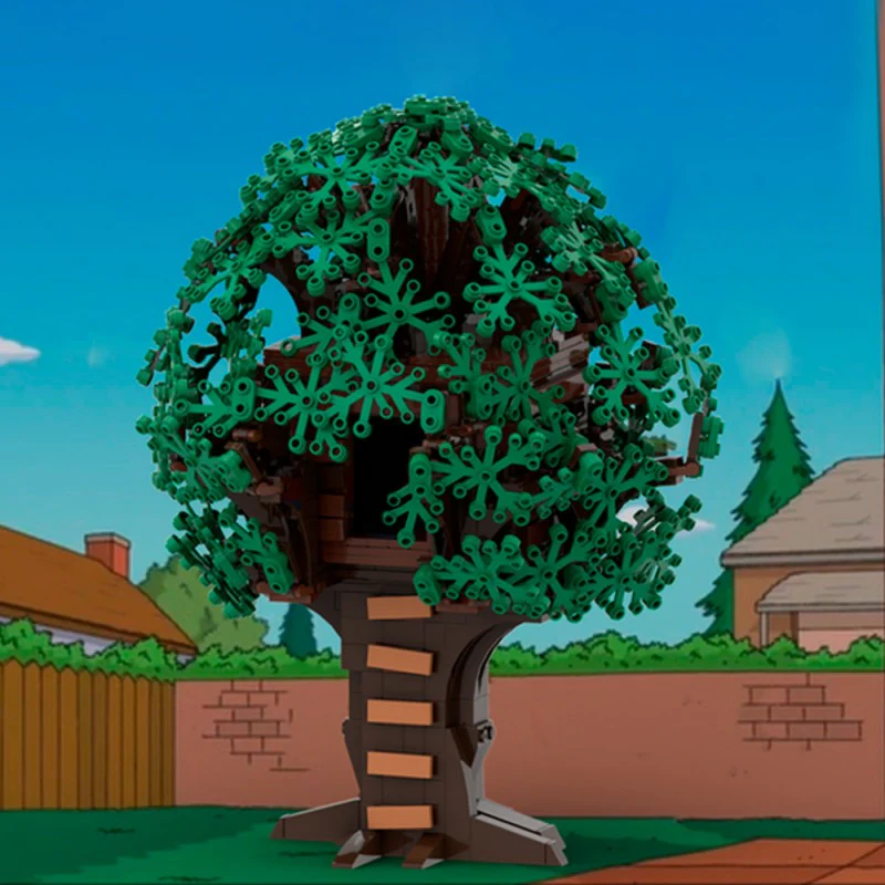 (Gobricks version) 888pcs MOC-220588 Bart's Treehouse - The Simpsons - Image 6