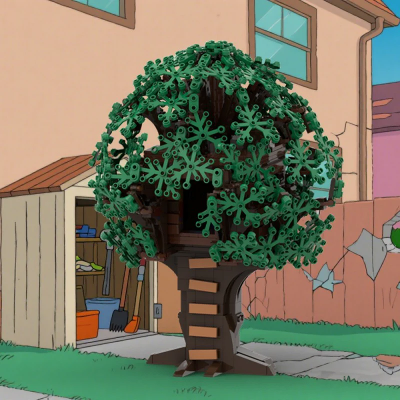 (Gobricks version) 888pcs MOC-220588 Bart's Treehouse - The Simpsons - Image 7