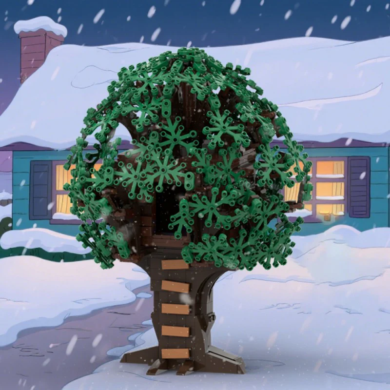 (Gobricks version) 888pcs MOC-220588 Bart's Treehouse - The Simpsons - Image 9