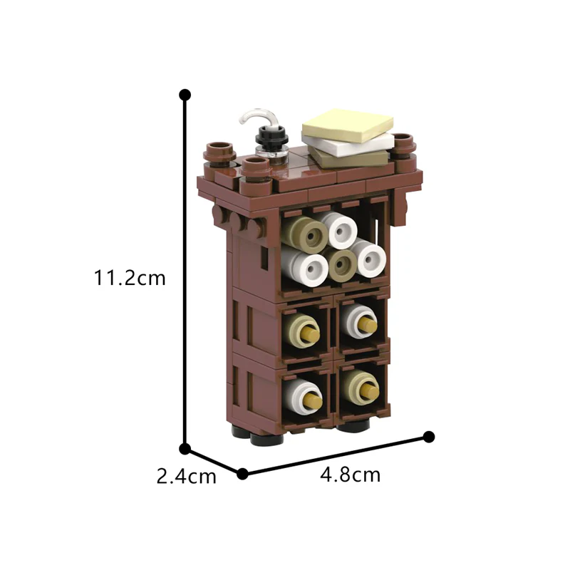 (Gobricks version) 88pcs MOC-150261 Parchment Cabinet - Image 3