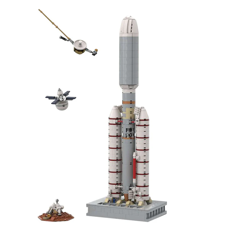 (Gobricks version) 909PCS MOC-61281 Titan III E-Centaur Rocket - Image 2