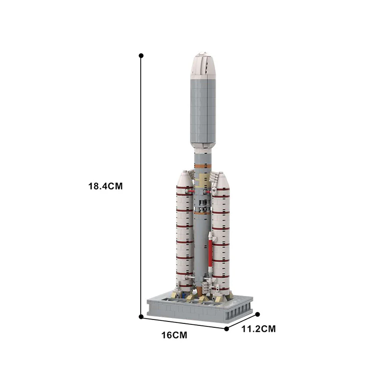 (Gobricks version) 909PCS MOC-61281 Titan III E-Centaur Rocket - Image 4