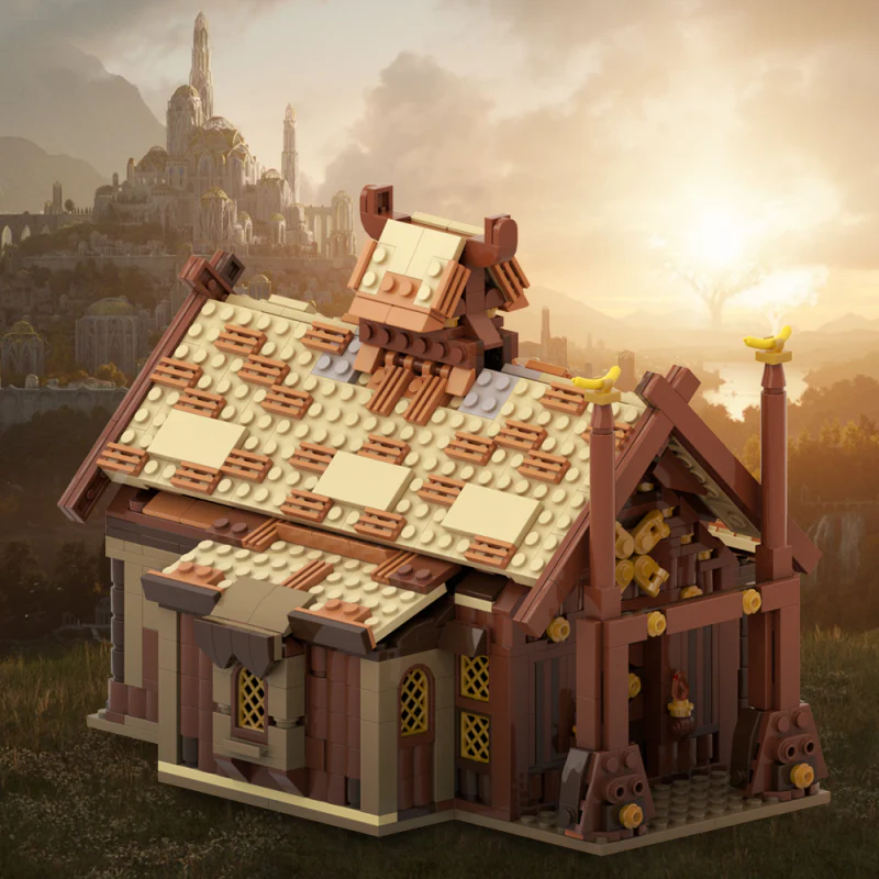 (Gobricks version) 960PCS MOC-186205 Meduseld from Lord of The Rings - Image 2