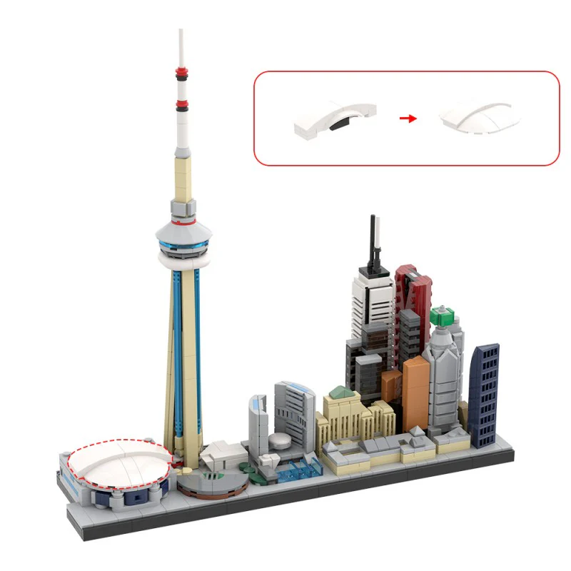 (Gobricks version) 970pcs MOC-220320 City of Toronto Skyline - Image 4