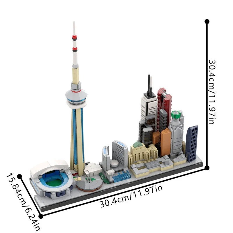 (Gobricks version) 970pcs MOC-220320 City of Toronto Skyline - Image 7