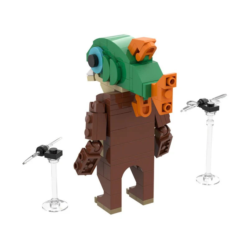 (Gobricks version) 99pcs MOC AI Brain Decaying Animals - Piranha - Image 3