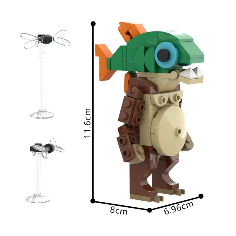 (Gobricks version) 99pcs MOC AI Brain Decaying Animals - Piranha - Image 4