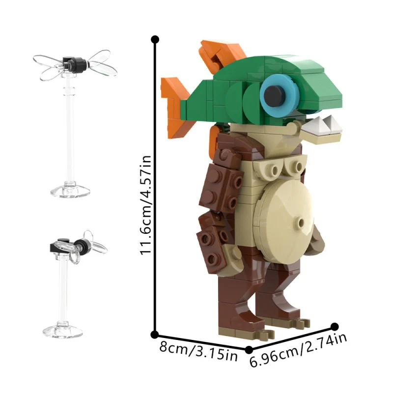 (Gobricks version) 99pcs MOC AI Brain Decaying Animals - Piranha - Image 5