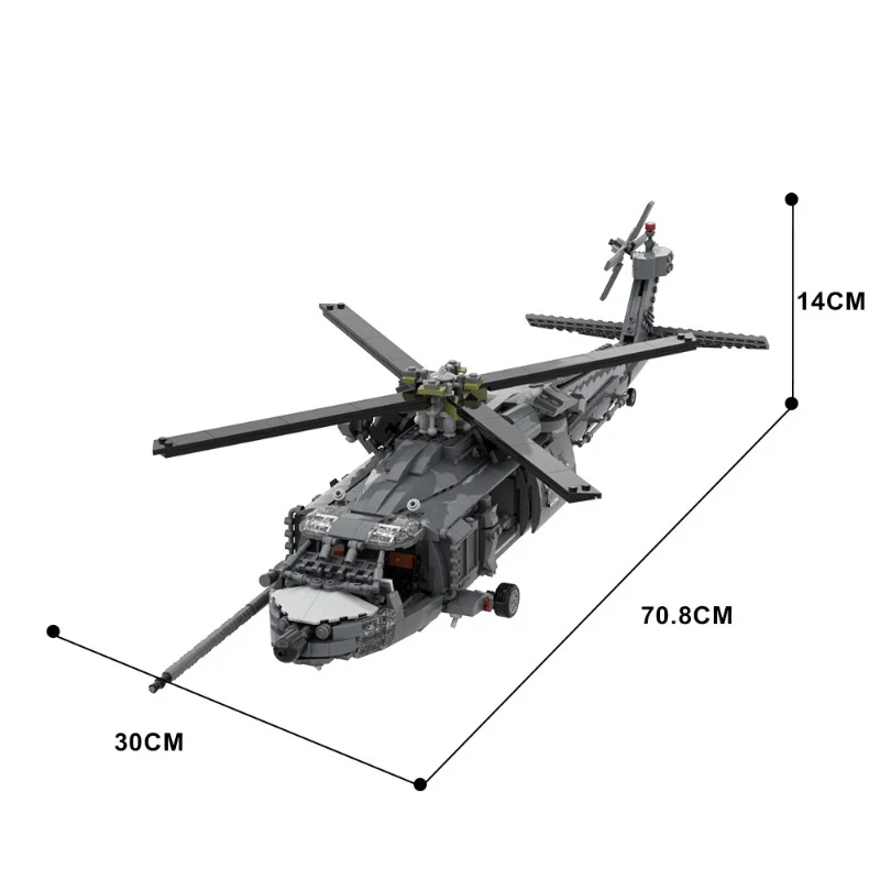 (Gobricks version) Lego MH-60L Black Hawk Helicopter - Image 2