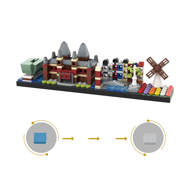 (Gobricks version) MOC-133803 Amsterdam skyline - Image 3