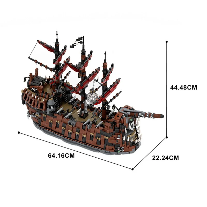 (Gobricks version) 800pcs+ MOC Flying Dutchman Pirate Ship - Image 4