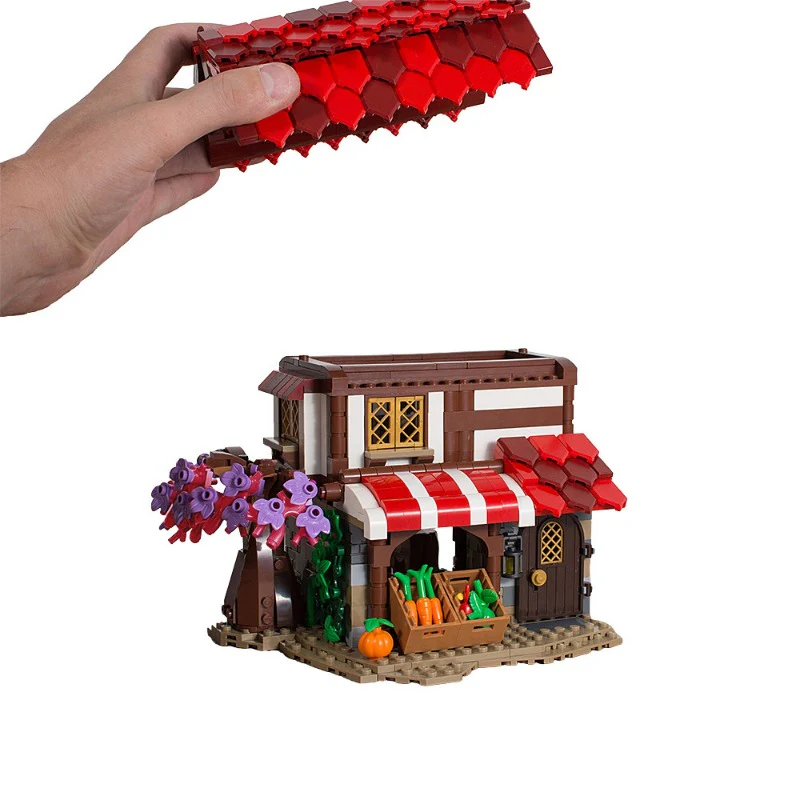(Gobricks version) 800pcs+ MOC medieval agricultural market architecture in Europe - Image 3