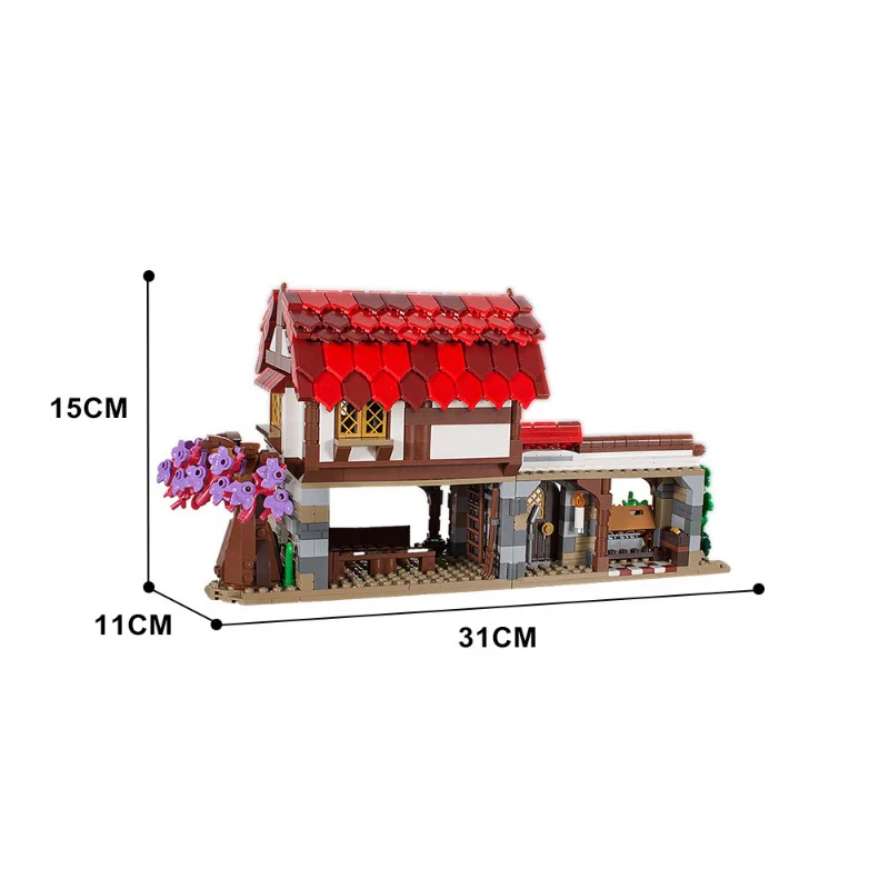 (Gobricks version) 800pcs+ MOC medieval agricultural market architecture in Europe - Image 4