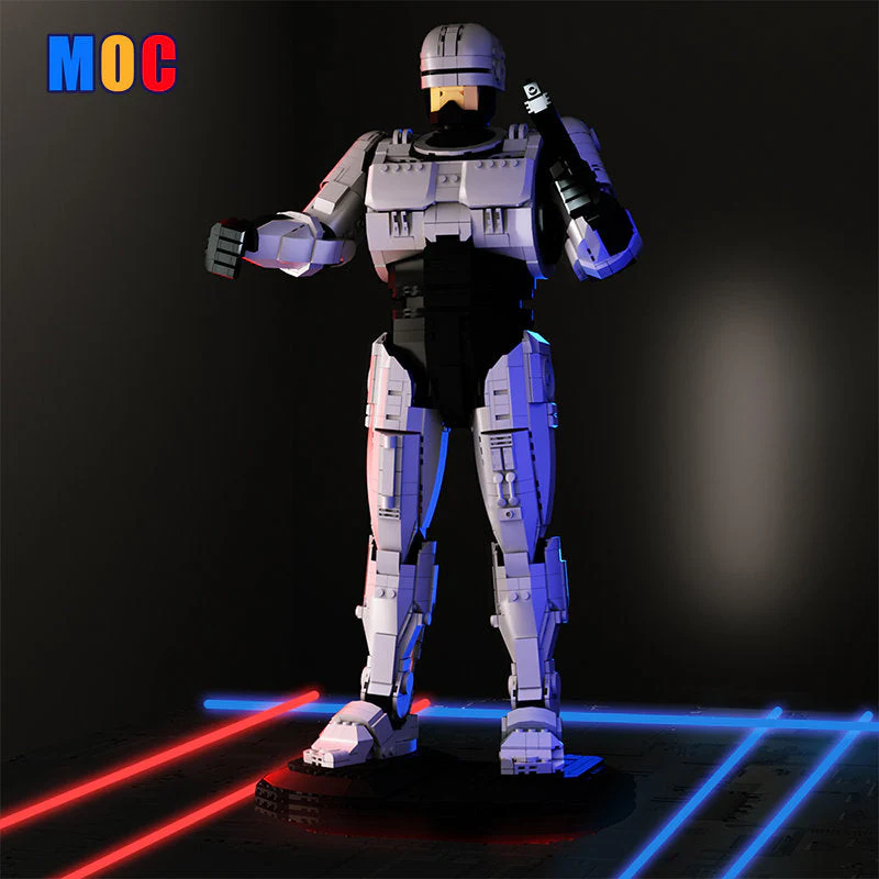 (Gobricks version) 2476pcs MOC RoboCop with Base LEGO Compatible