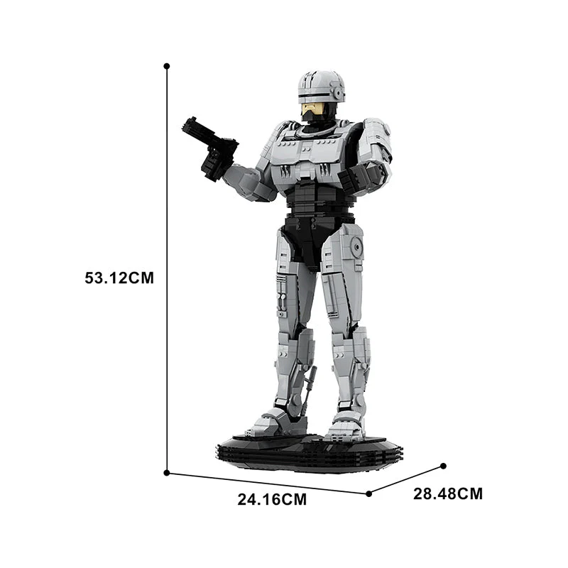 (Gobricks version) 2476pcs MOC RoboCop with Base LEGO Compatible - Image 3
