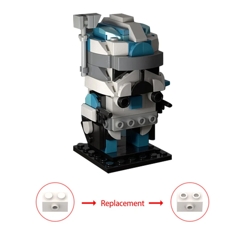 (Gobricks version)178PCS MOC-180062 Lieutenant Crash Brickheadz - Image 6
