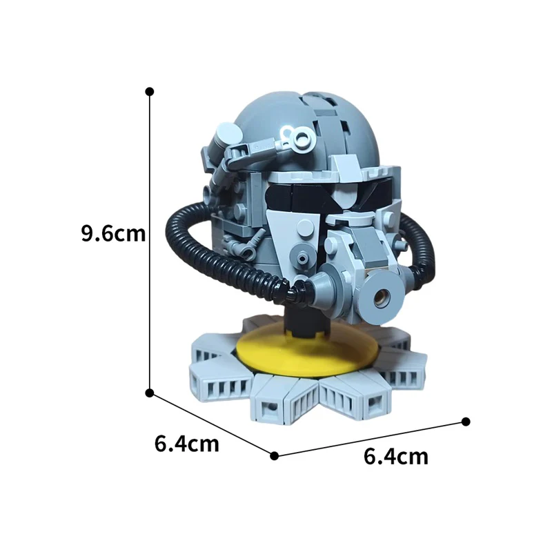 (Gobricks version)254PCS MOC-181288 T-60 Power Armor Helmet - Image 3