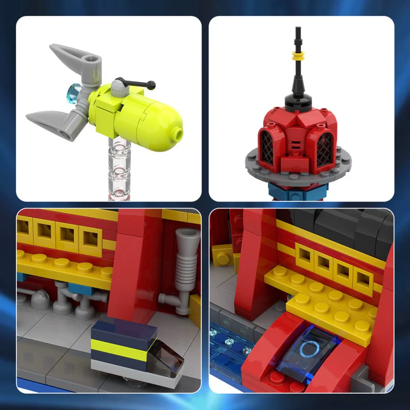 (Gobricks version)389pcs MOC-29365 Micro Planet Express - Image 8