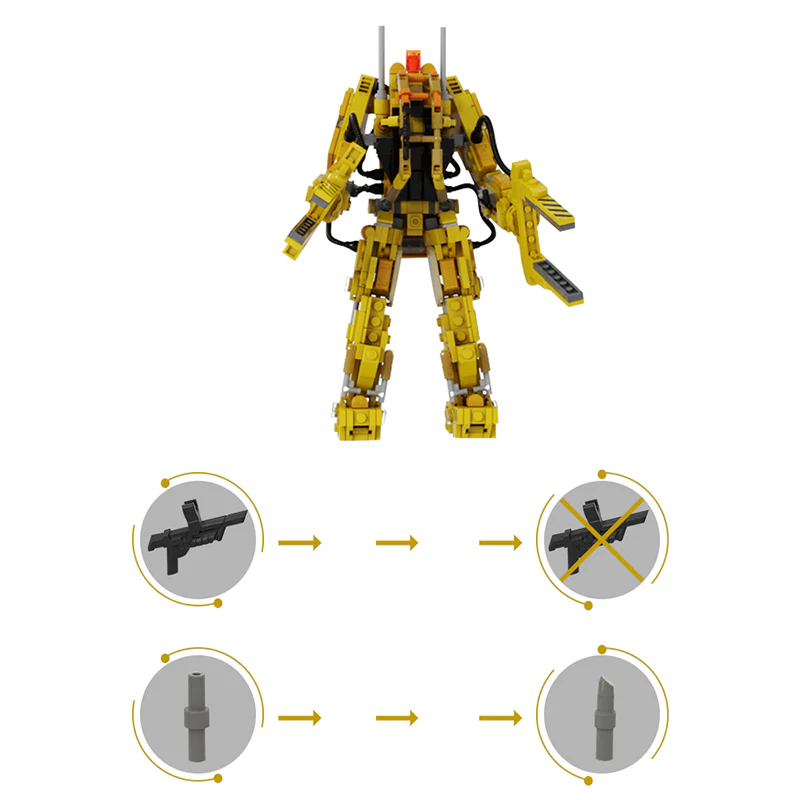 (Gobricks version)MOC-129373 Micro Aliens Series PART V: Mini size P-5000 powered work loader - Image 8