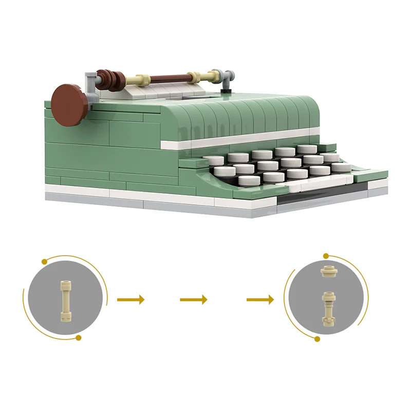 (Gobricks version)MOC-132996 mini typewriter - Image 7